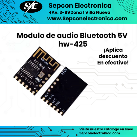 Módulo receptor de Audio Bluetooth 5V HW-425